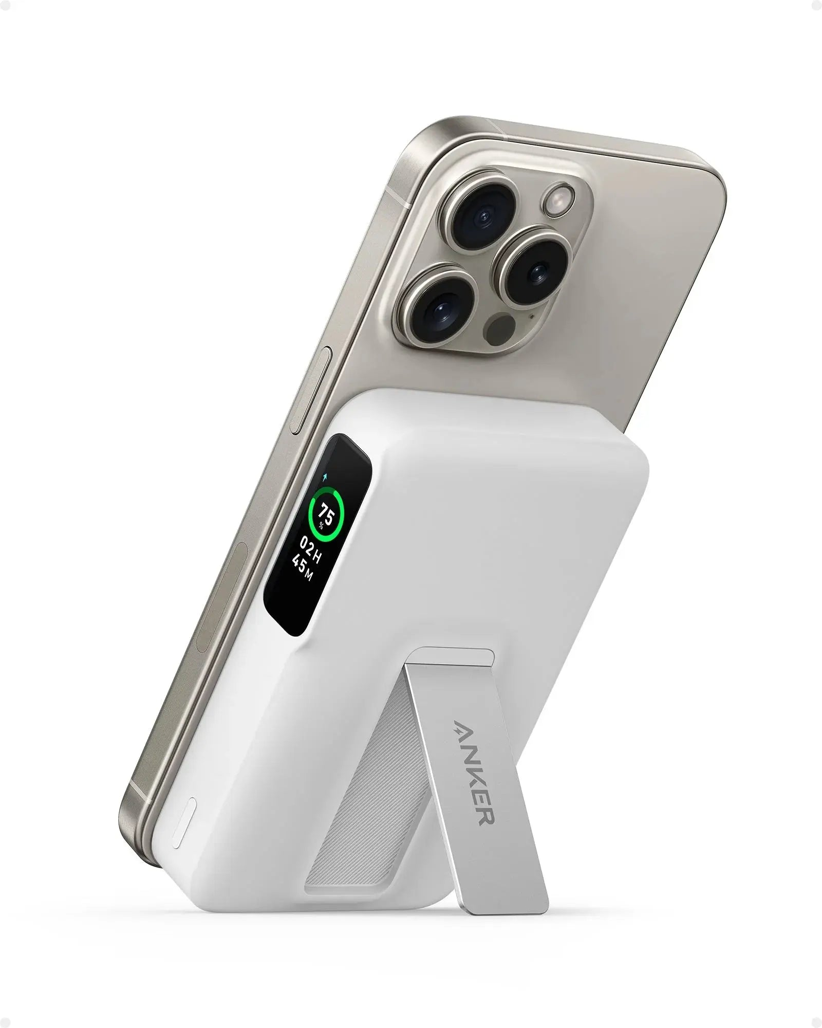 Anker MagGo Power Bank (10K, mAh, Stand) - White Anker MagGo Power Bank (10K, mAh, Stand) - White